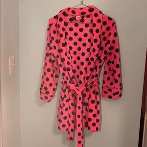 PINK polka dot bathrobe